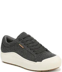 hN^[EV[ fB[X V[Y Xj[J[ vbgtH[ Dr. Scholl's Time Off Herringbone Fabric Platform Sneakers Charcoal `R[