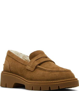 uh fB[X V[Y IbNXtH[h XG[h [t@[ Blondo Kimora Waterproof Suede Faux Fur Lined Penny Loafers Tan ^