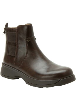 �A���O���A ���f�B�[�X �V���[�Y �u�[�c�E���C���u�[�c �A���N�� �u�[�c ���U�[ Alegria Jordyn Leather Stretch Strap Ankle Booties Dark Chocolate �`���R���[�g