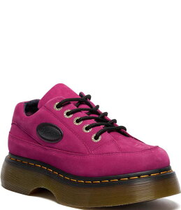 hN^[}[` fB[X V[Y IbNXtH[h U[ Fuchsia Pink Dr. Martens Women's Buzz 5-Eye Milled Nubuck Platform Oxfords
