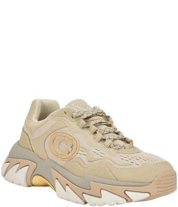 QX fB[X V[Y Xj[J[ [X Guess Nennzo Chunky Cat Claw Sole Lace Up Sneakers Taupe Multi g[v