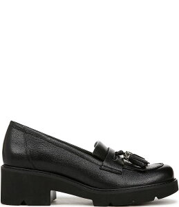 i`CU[ fB[X V[Y IbNXtH[h vbgtH[ U[ [t@[ Naturalizer Desmond Leather Tassel Detail Lightweight Platform Lug Sole Loafers Black ubN