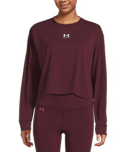 yz A_[A[}[ fB[X TVc gbvX Riv Boxy Crew Neckline Long Sleeve Top Dark Maroon/White