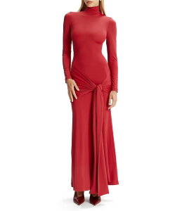 �o�[�h�b�g ���f�B�[�X �g�b�v�X �����s�[�X �^�[�g���l�b�N �}�L�V�����s�[�X �}�L�V Bardot Alix Turtleneck Tie Front Maxi Dress Burgundy �o�[�K���f�B