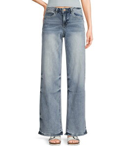 YMI �W�[���Y ���f�B�[�X �{�g���X �f�j���p���c ���C�h���b�O �W�[���Y YMI Jeanswear Mid Rise Wide Leg Jeans All Over Potassium