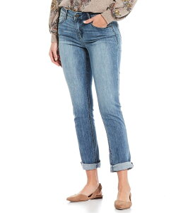 �f���N���V�[ ���f�B�[�X �{�g���X �f�j���p���c �W�[���Y Democracy AbsolutionR Cuffed Hem Girlfriend Jeans Blue �u���[