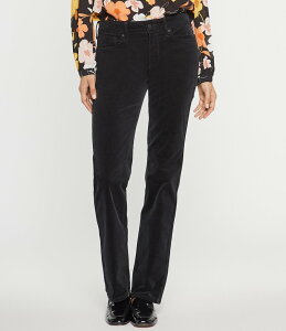 �G�k���C�f�B�[�W�F�C ���f�B�[�X �{�g���X �f�j���p���c �X�g���[�g �R�[�f�����C �W�[���Y NYDJ Marilyn Straight Leg Mid Rise Fine Wale Corduroy Jeans Black �u���b�N