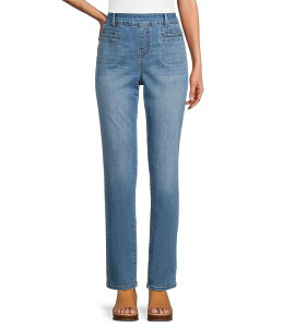 yz EGXgoEh fB[X JWApc {gX High Rise Patch Pocket Straight Leg Pull-On Pants Very Blue