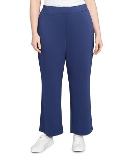 r[A[fB[ fB[X {gX JWApc Deep Blue Ruby Rd. Plus Size Solid Pocketed Bootcut Pull-On Ankle Pants