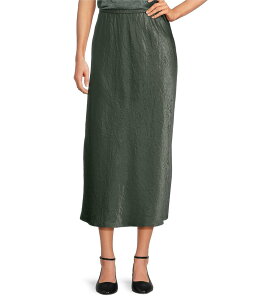 �G�C���[���t�B�b�V���[ ���f�B�[�X �{�g���X �X�J�[�g �T�e�� �}�L�V Eileen Fisher Textured Satin Elastic Waist Bias Maxi Skirt Everglade