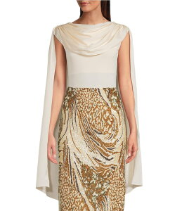 �}���P�b�T ���f�B�[�X �g�b�v�X �V���c �h���[�v �{�f�B�[�X�[�c Muse by Marchesa June Cowl Neck Draped Bodysuit Vanilla