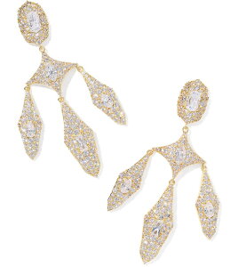 �P���h���X�R�b�g ���f�B�[�X �A�N�Z�T���[ �s�A�X�E�C�������O Kendra Scott Bella Statement Chandelier Earrings Gold White CZ �z���C�g