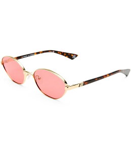 yz XybNX fB[X TOXEACEFA ANZT[ Unisex Le Bebe 58mm Oval Sunglasses Gold/Crimson Tint