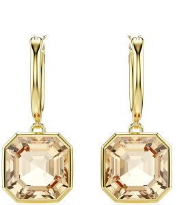 XtXL[ fB[X ANZT[ sAXECO Swarovski Millenia Square Cut Hoop Drop Earrings Gold S[h
