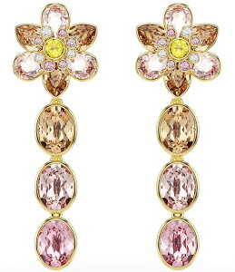 �X�����t�X�L�[ ���f�B�[�X �A�N�Z�T���[ �s�A�X�E�C�������O Swarovski Idyllia Multicolored Mixed Cuts Flower Linear Earrings Pink Multi �s���N