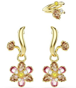 XtXL[ fB[X ANZT[ sAXECO Swarovski Idyllia Multicolored Mixed Cut Flower Drop Earrings Pink Multi sN