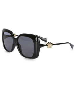 ���F���T�[�` ���f�B�[�X �A�N�Z�T���[ �T���O���X�E�A�C�E�F�A Versace Women's VE4499U 52mm Square Sunglasses Black/Dark Grey �u���b�N