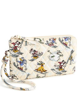 xubh[ fB[X ANZT[ z Rbg _E Vera Bradley x Disney Downhill Ski Mickey Mouse Premium Cotton Zip Wristlet Downhill Ski Mickey
