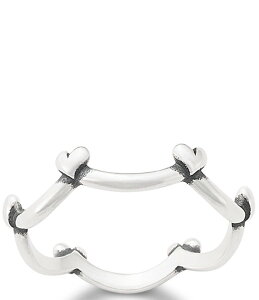 �W�F�[���Y �G�C�����[ ���f�B�[�X �A�N�Z�T���[ �w�� James Avery Delicate Heart Crown Stacker Ring Sterling Silver �V���o�[