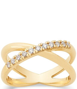 �W�F�[���Y �G�C�����[ ���f�B�[�X �A�N�Z�T���[ �w�� James Avery Diamond Pave Crossed Ring 14K Gold �S�[���h