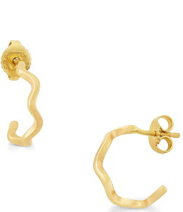 �W�F�[���Y �G�C�����[ ���f�B�[�X �A�N�Z�T���[ �s�A�X�E�C�������O James Avery 14k Gold Squiggle Hoop Earrings 14K Gold �S�[���h