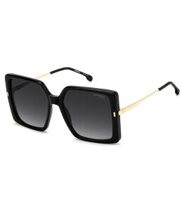 �J���[�i ���f�B�[�X �A�N�Z�T���[ �T���O���X�E�A�C�E�F�A Carrera Women's 3070/S 57mm Square Sunglasses Black Gold �u���b�N
