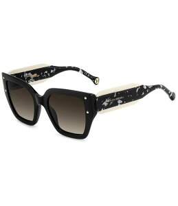 LCiw fB[X ANZT[ TOXEACEFA Carolina Herrera Women's 323/S 53mm Square Sunglasses Black White zCg