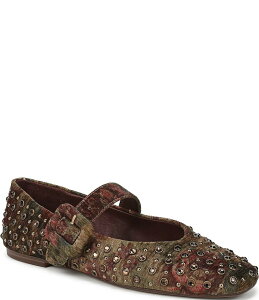 �T���G�f���}�� ���f�B�[�X �V���[�Y �p���v�X �t�����[�� �t�����[ Circus NY by Sam Edelman Blaire Floral Jewel Studded Mary Jane Flats Golden Pear Plum Multi �v����