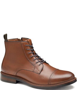 WXgAh}[tB[ Y V[Y u[cECu[c Lbv u[c U[ Johnston & Murphy Men's XC+ Durham Waterproof Leather Cap Toe Boots Cognac