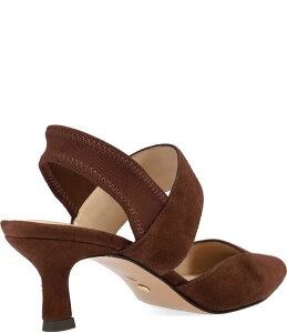 �y�����[�_ ���f�B�[�X �V���[�Y �q�[�� �X�G�[�h Pelle Moda Kiam Suede Slingback Dress Pumps Espresso