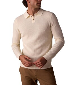 �m�[�}���u�����h �����Y �g�b�v�X �V���c �|���V���c The Normal Brand Robles Waffle Stitch Long Sleeve Polo Shirt Cream �N���[��