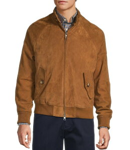 EhgD[Ah[N Y AE^[ WPbgEu] XG[h WPbg Roundtree & Yorke The Hero Harrington Suede Jacket Cognac