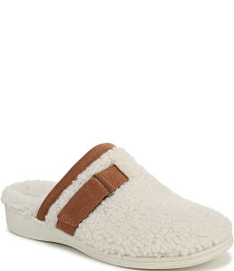 oCIjbN fB[X V[Y T_ XG[h Vionic Izzy Faux Shearling and Suede Mule Slippers Cream N[