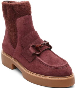 TN`A[ fB[X V[Y u[cECu[c E[ XG[h `FV[ u[c [t@[ Sanctuary Marley Suede and Stretch Wool Bit Buckle Chelsea Loafer Booties Chicory