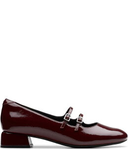 N[NX fB[X V[Y pvX U[ Clarks Signature Daiss 30 Shine Patent Leather Mary Jane Pumps Burgundy o[KfB