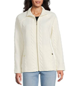 �g�b�~�[�o�n�} ���f�B�[�X �A�E�^�[ �R�[�g �W���P�b�g Tommy Bahama Aruba Cable Jacquard Zip Front Jacket Coconut