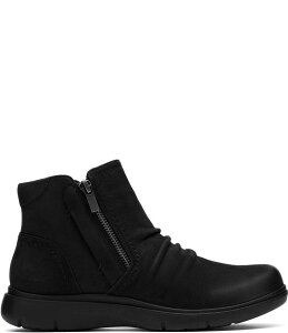 N[NX fB[X V[Y u[cECu[c MU[ AN u[c U[ Clarks Artisan Certina Ruby Ruched Leather Ankle Booties Black ubN