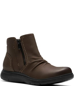 N[NX fB[X V[Y u[cECu[c MU[ AN u[c U[ Clarks Artisan Certina Ruby Ruched Leather Ankle Booties Dark Grey O[