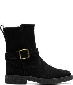 N[NX fB[X V[Y u[cECu[c XG[h u[c Clarks Artisan Nella Mid Suede Buckle Strap Booties Black ubN