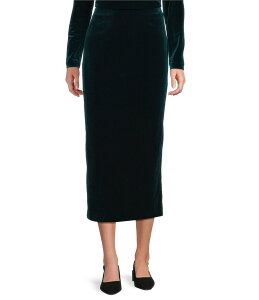 �A���b�N�X�}���[ ���f�B�[�X �{�g���X �X�J�[�g �~�f�B �x���x�b�g Alex Marie Coordinating Rita Tricot Lycra Velvet Midi Skirt Emerald �G�������h