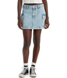 ���[�o�C�X ���f�B�[�X �{�g���X �X�J�[�g �~�j �f�j�� Levi'sR Mid Rise Cargo Pocket Mini Denim Skirt Look At Me �f�j��