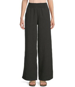 �r���{�� ���f�B�[�X �{�g���X �J�W���A���p���c �p���c Billabong New Waves High Rise Relaxed Gauze Pants Black Sand �u���b�N