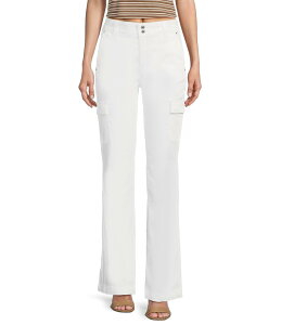 �Q�X ���f�B�[�X �{�g���X �f�j���p���c �u�[�c�J�b�g �~�j �u�[�c �W�[���Y Guess Cargo Mini Mid Rise Bootcut Jeans White �z���C�g