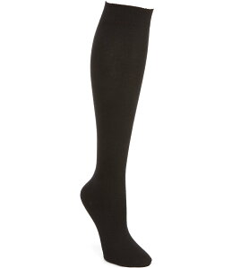 �q���[ ���f�B�[�X �{�g���X �J�W���A���p���c �j�b�g HUE Flat Knit Knee Socks 3 Pack Black �u���b�N