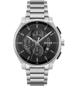 �q���[�S�{�X ���f�B�[�X �A�N�Z�T���[ �r���v T�V���c Hugo Boss Men's Peak 2.0 Quartz Chronograph Stainless Steel Bracelet Watch Silver �V���o�[