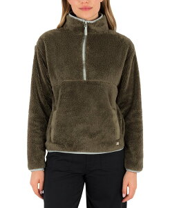 �n�[���[ ���f�B�[�X �A�E�^�[ �j�b�g�E�Z�[�^�[ �t���[�X Hurley Scout Polar Fleece Long Sleeve Quarter-Zip Pullover Vintage Olive �I���[�u