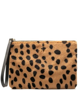 �t�����Z�X�o�����^�C�� ���f�B�[�X �A�N�Z�T���[ ���z �v�����g FRANCES VALENTINE Faux Fur Cheetah Print Haircalf Wristlet Camel/Black �u���b�N