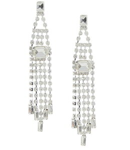 �Z�U���k ���f�B�[�X �A�N�Z�T���[ �s�A�X�E�C�������O �t�����W Cezanne Tapered Skinny Fringe Chandelier Earrings Silver/Crystal �V���o�[