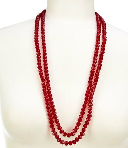 fB[Y fB[X ANZT[ lbNXE`[J[ [X Dillard's Siam Faceted Glass Beaded Long Strand Necklace Siam