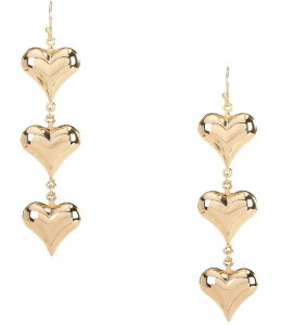 Ai&A@ fB[X ANZT[ sAXECO Anna & Ava Puffy Heart Triple Drop Linear Earrings Gold S[h